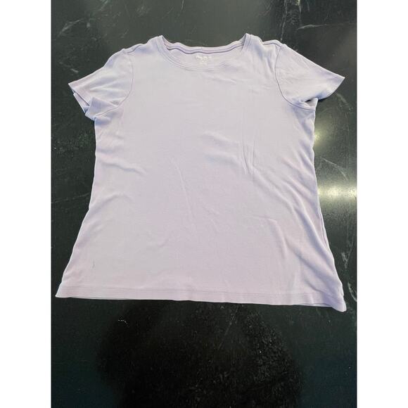Eddie Bauer  lavender purple 100% Cotton  tagless Tee LG - Picture 1 of 5
